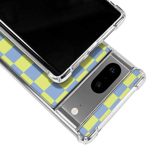 Neon Checkered Google Pixel 8a Clear Case